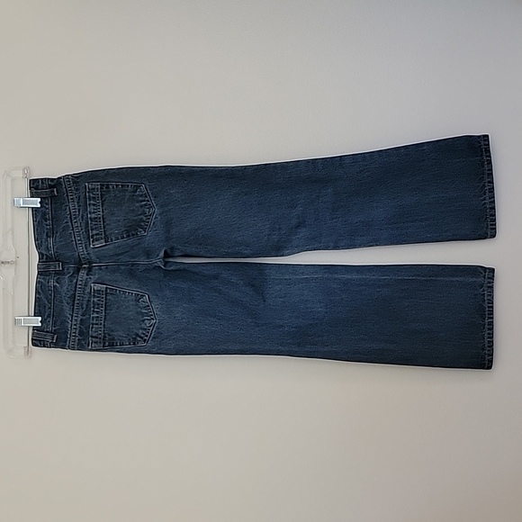 Land's End Faded Boot Cut Blue Jeans 10 S - Picture 6 of 13